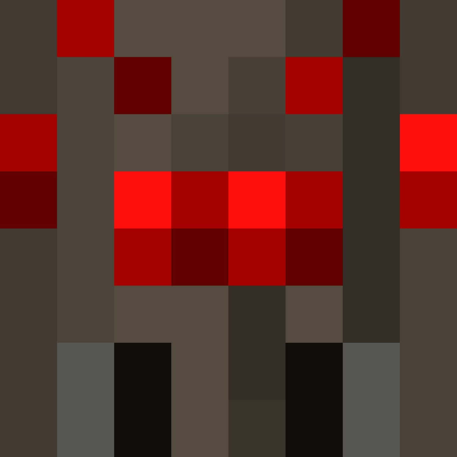 Minecraft Spider, red blocks, gray blocks, HD Desktop Wallpaper