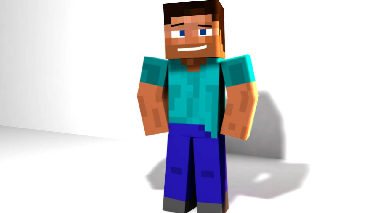 Minecraft Steve, brown hair, blue eyes, HD Desktop Wallpaper