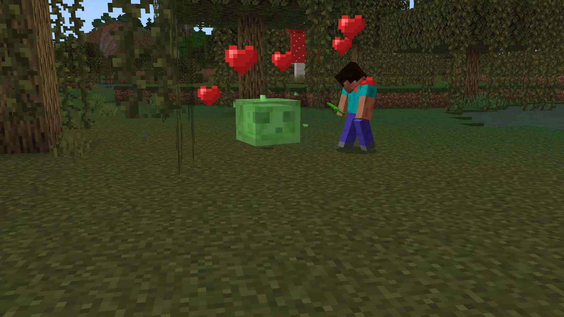 Minecraft, Minecraft Survival, forest, Full HD Desktop Wallpaper