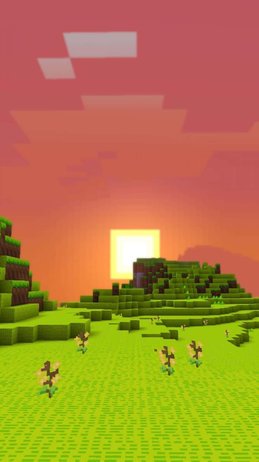 Minecraft, Android, sunset, Full HD Phone Wallpaper