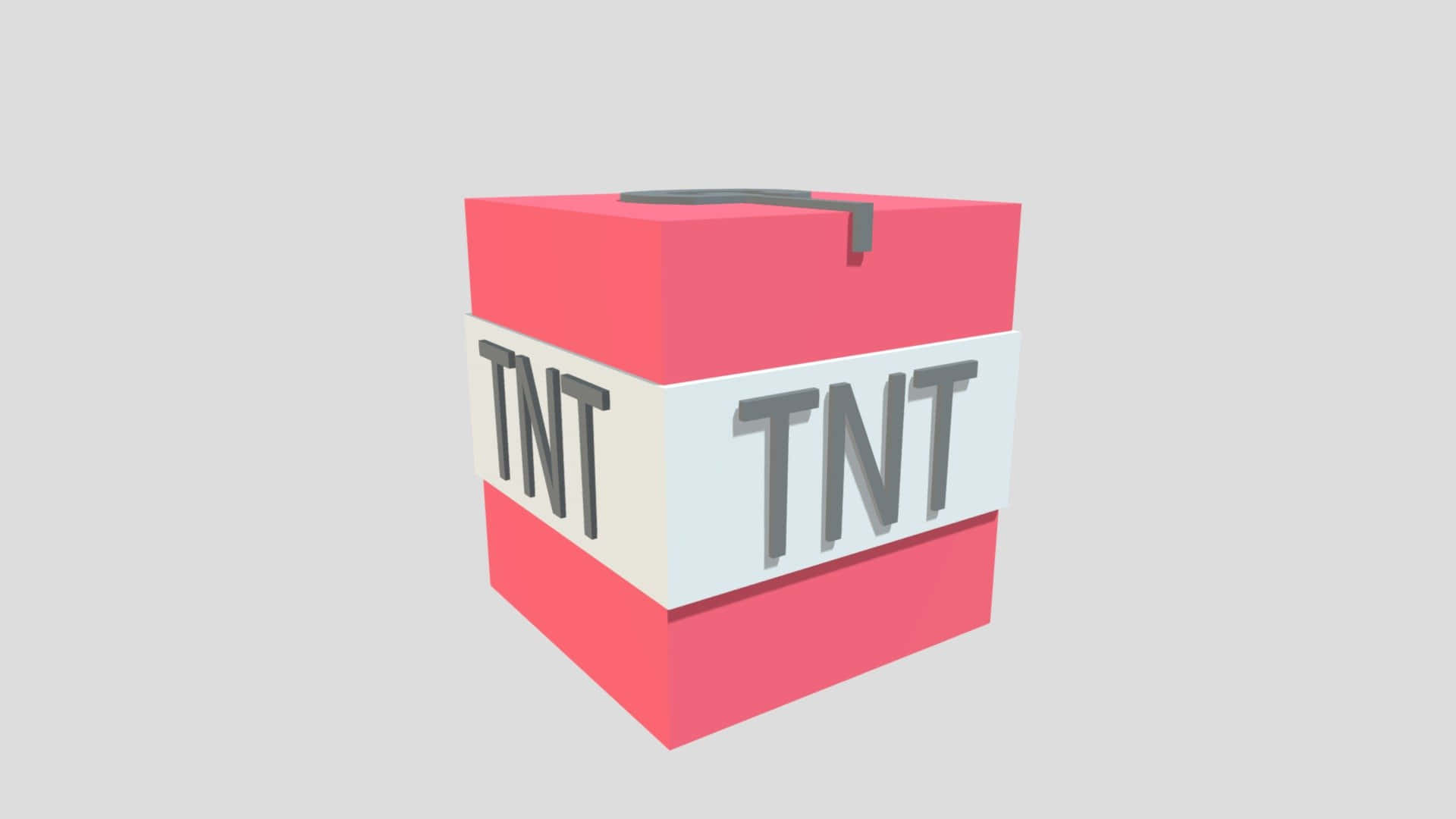 Minecraft TNT, bright pink, 3d-rendered, Full HD Desktop Wallpaper