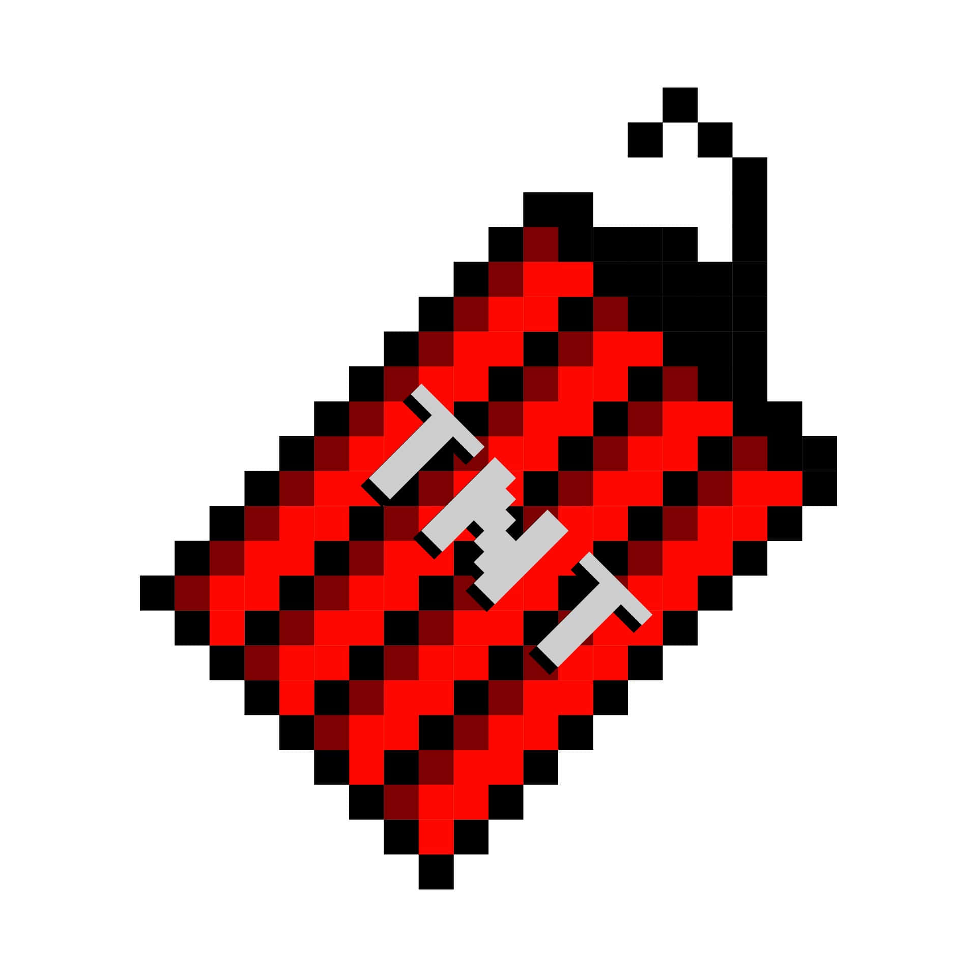 Minecraft Tnt, pixelated, red and black, Full HD Desktop Wallpaper