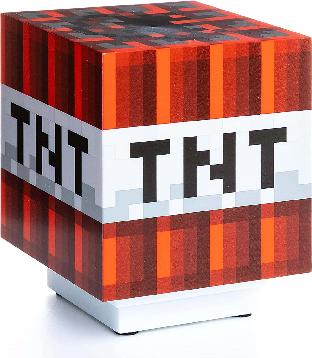Minecraft TNT, pixelated red and orange TNT block, bold black lettering, HD Phone Wallpaper