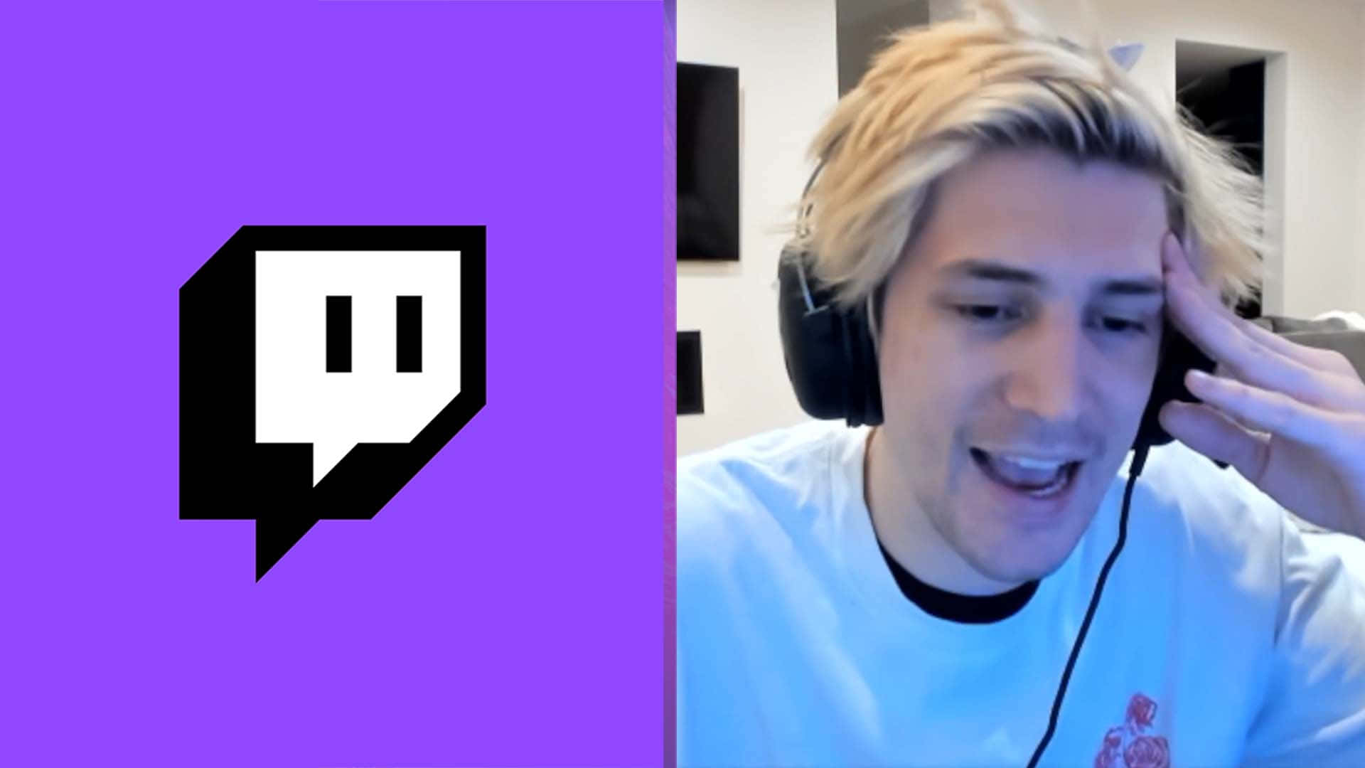 Twitch, blonde hair, headphones, Full HD Desktop Wallpaper