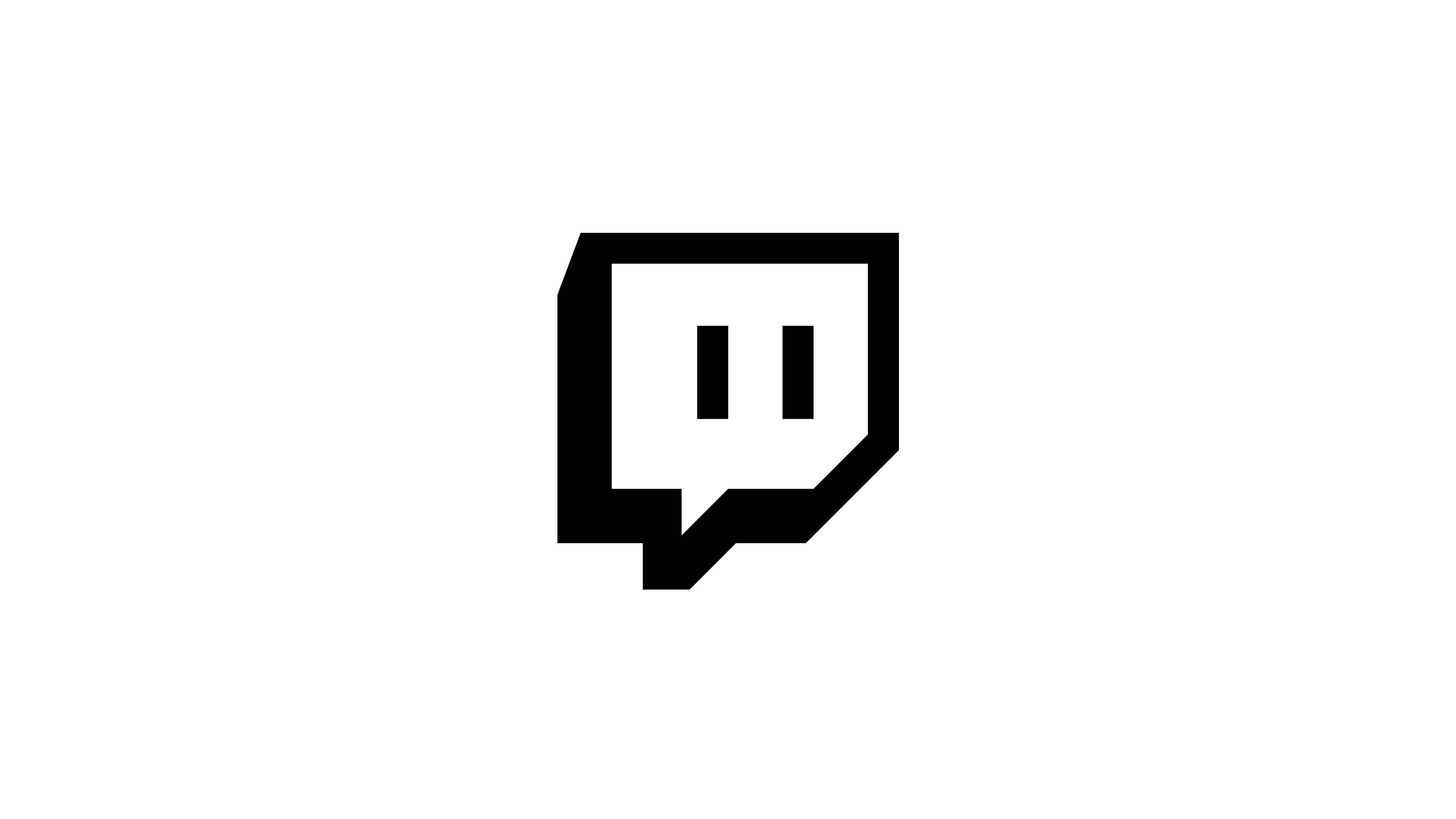 Twitch, black, white, 4K Desktop Wallpaper