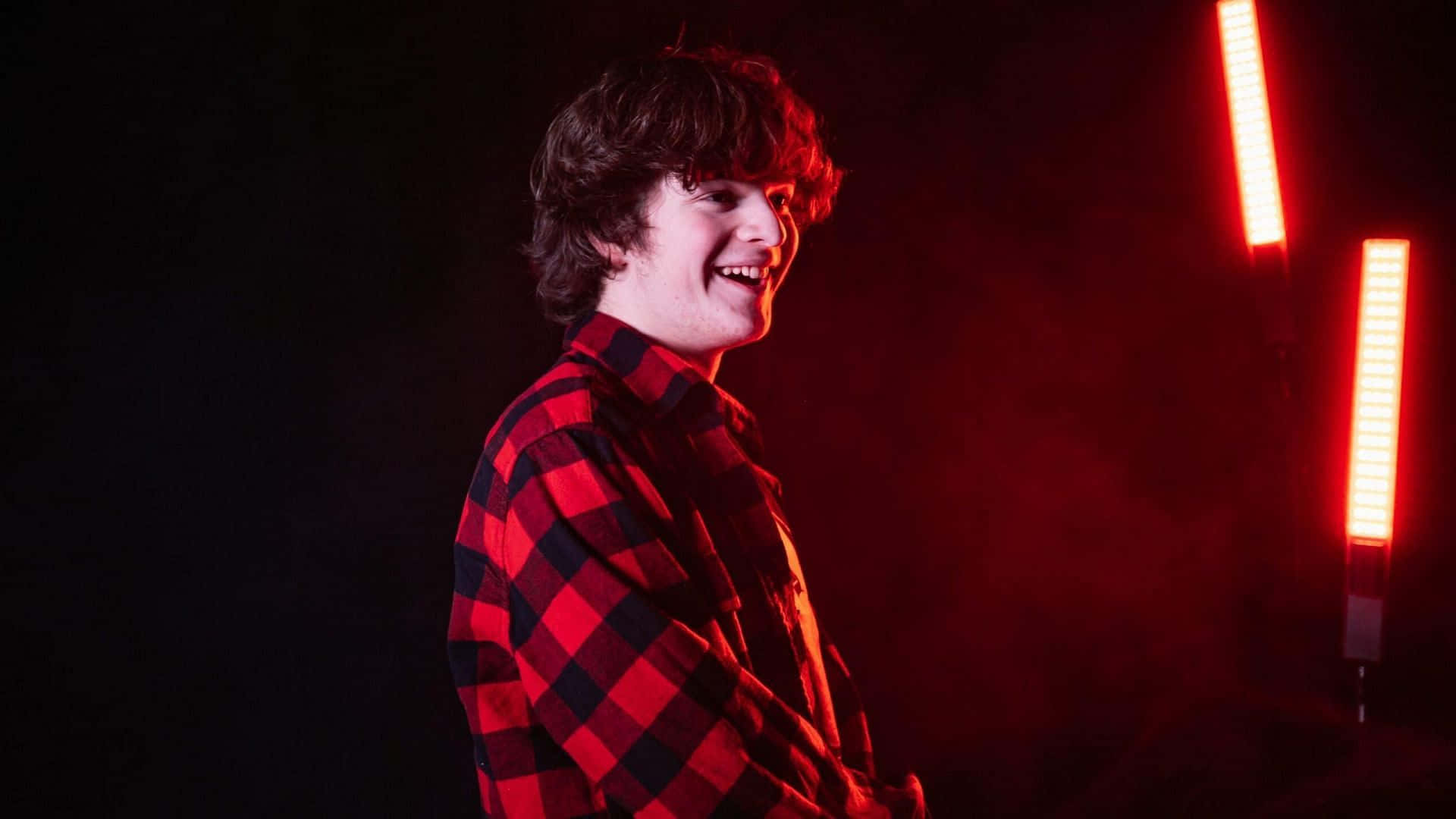 Minecraft Twitch Streamers, red and black plaid shirt, dramatic red lighting, Full HD Desktop Wallpaper