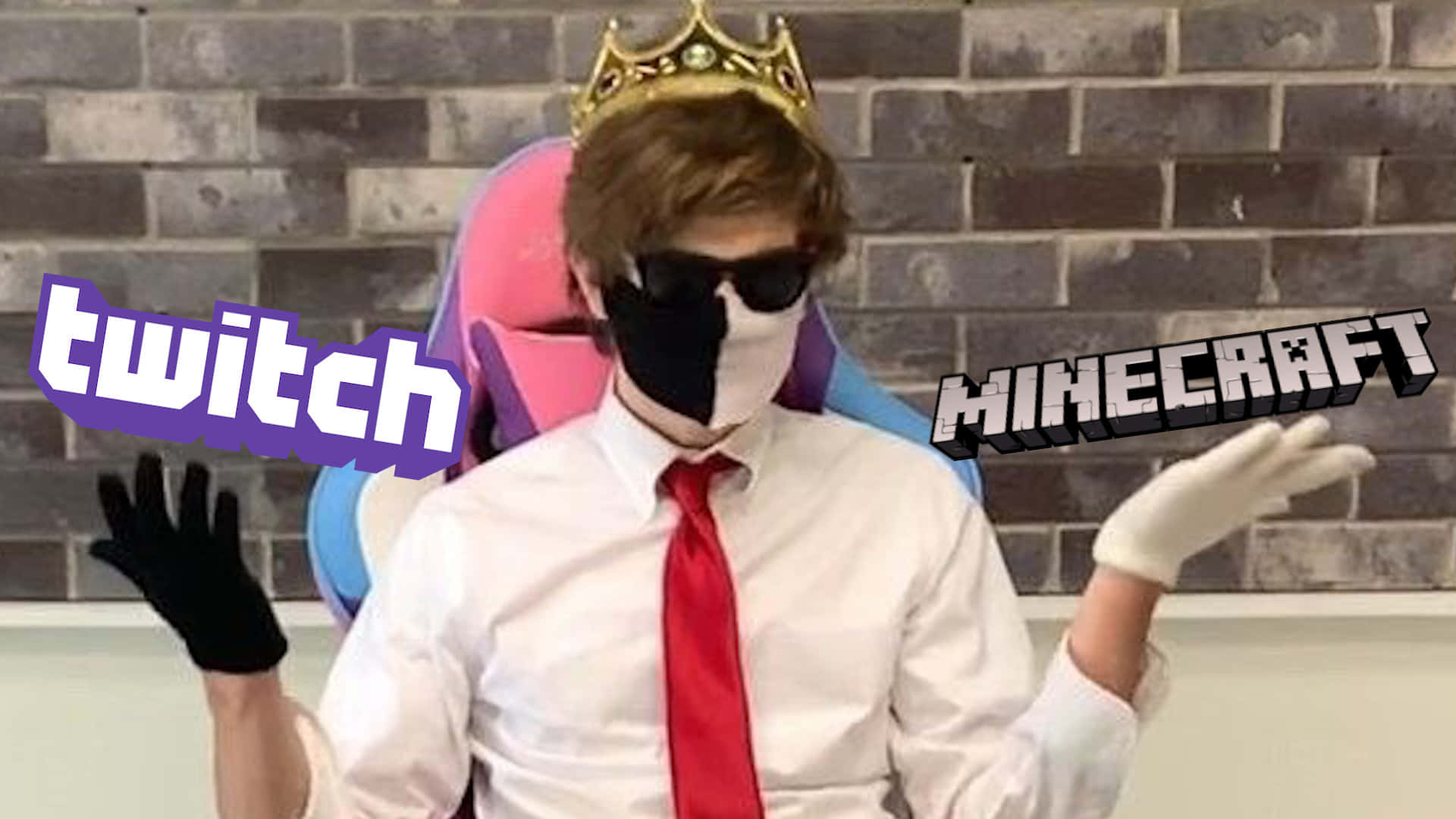 Minecraft, Twitch, gaming chair, Full HD Desktop Wallpaper