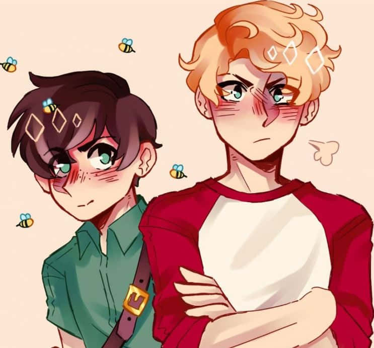 Minecraft Twitch Streamers, anime boys, bees, SD Desktop Wallpaper