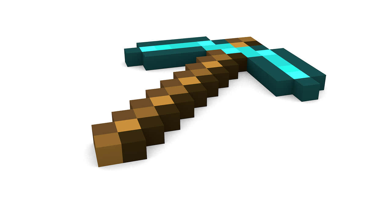 Minecraft, diamond sword, teal blade, HD Desktop Wallpaper