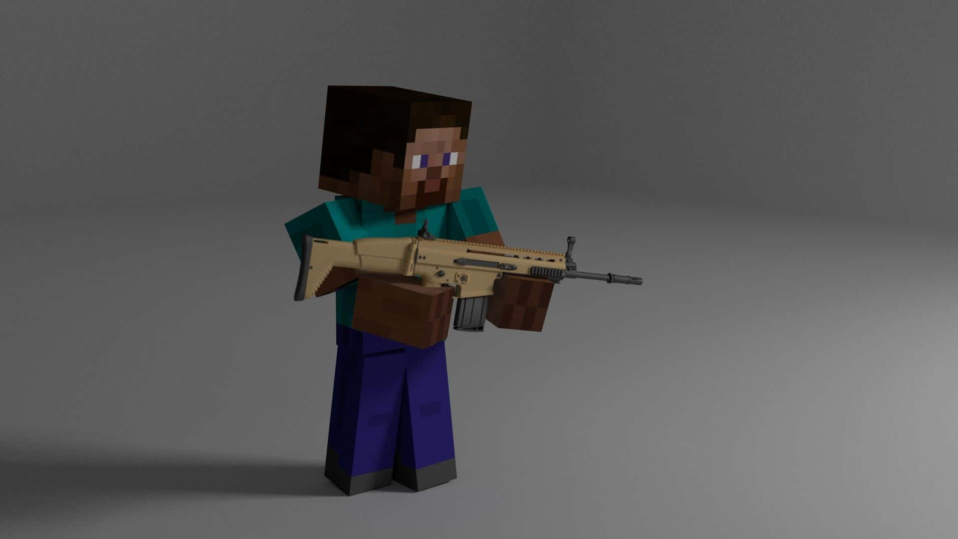 Minecraft, brown hair, beard, Full HD Desktop Wallpaper