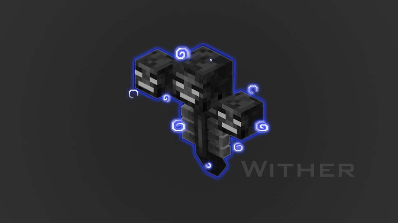 Minecraft Wither Boss, blue energy, pixelated, HD Desktop Wallpaper