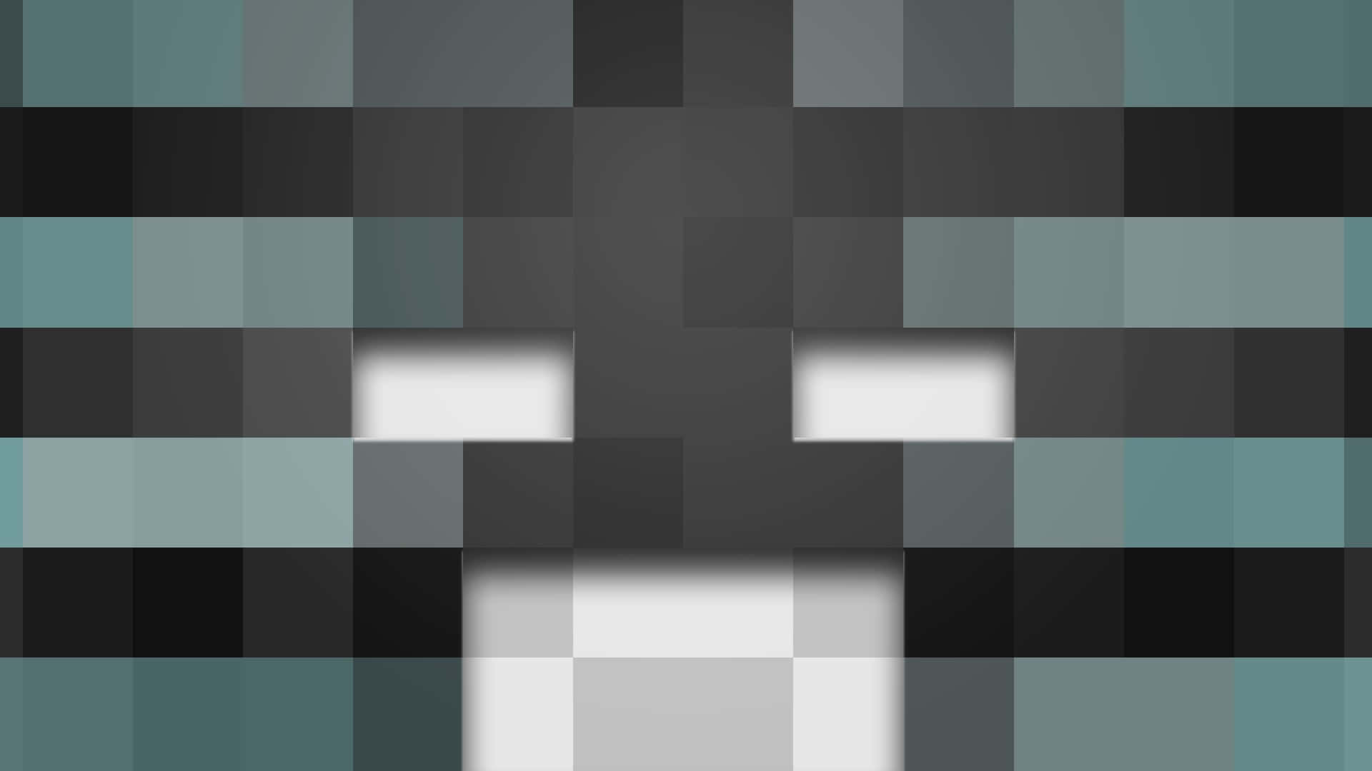 Minecraft Wither, pixelated face, white blocks, Full HD Desktop Wallpaper