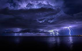Wither Storm, purple lightning, stormy sky, SD Desktop Wallpaper