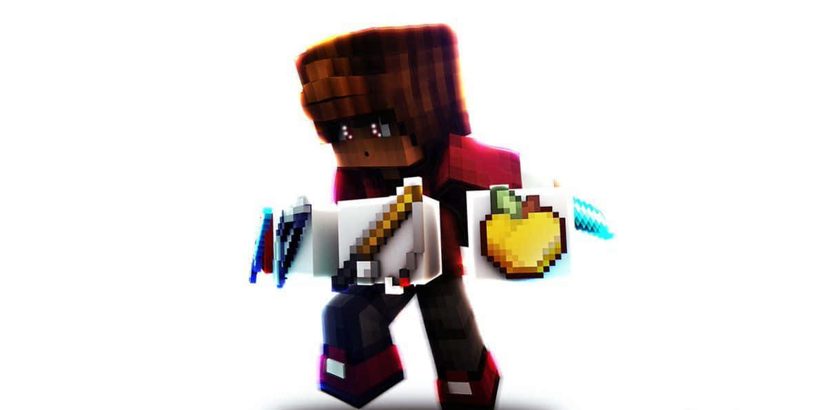 Minecraft, Minecraft character, sword, SD Desktop Wallpaper