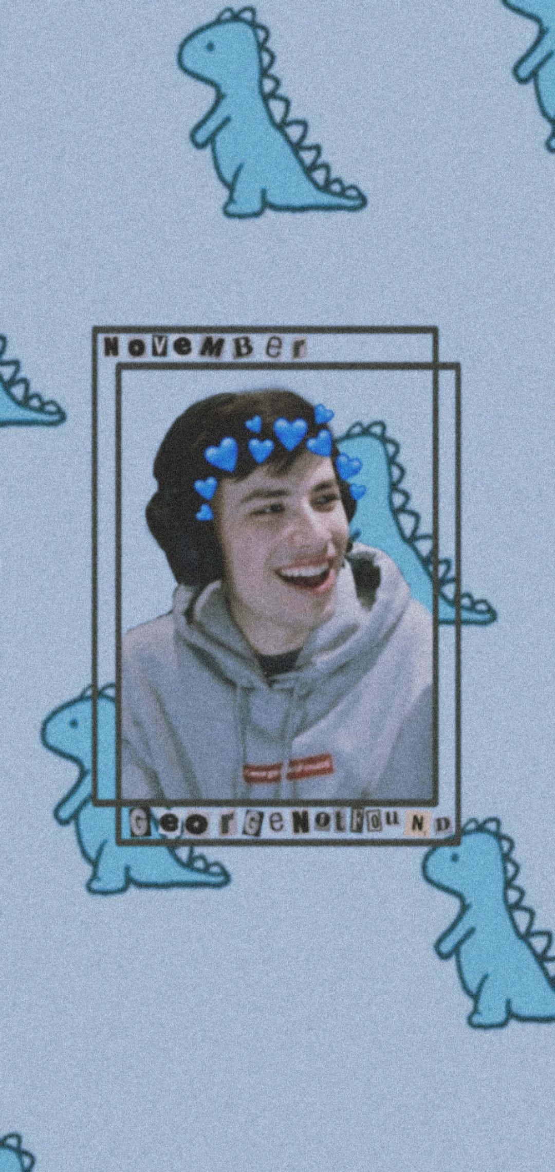 Minecraft Youtubers, heart emojis, light blue background, Full HD Phone Wallpaper
