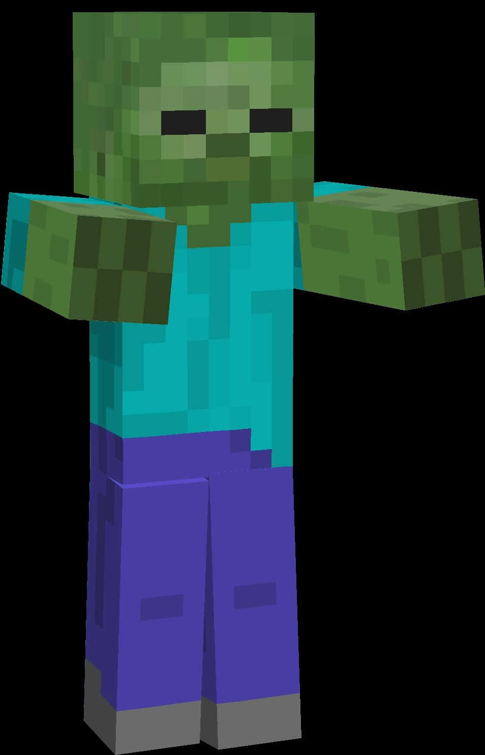 Minecraft Zombie, teal shirt, purple pants, HD Phone Wallpaper