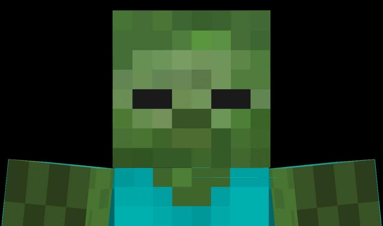 Minecraft Zombie, pixelated, green zombie, HD Desktop Wallpaper