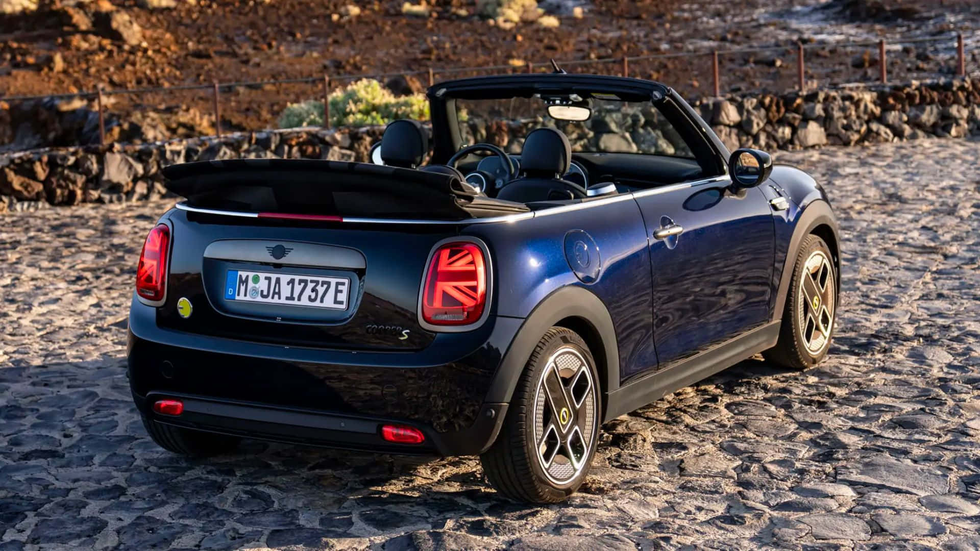 MINI Cooper S Convertible, sleek, blue, Full HD Desktop Wallpaper