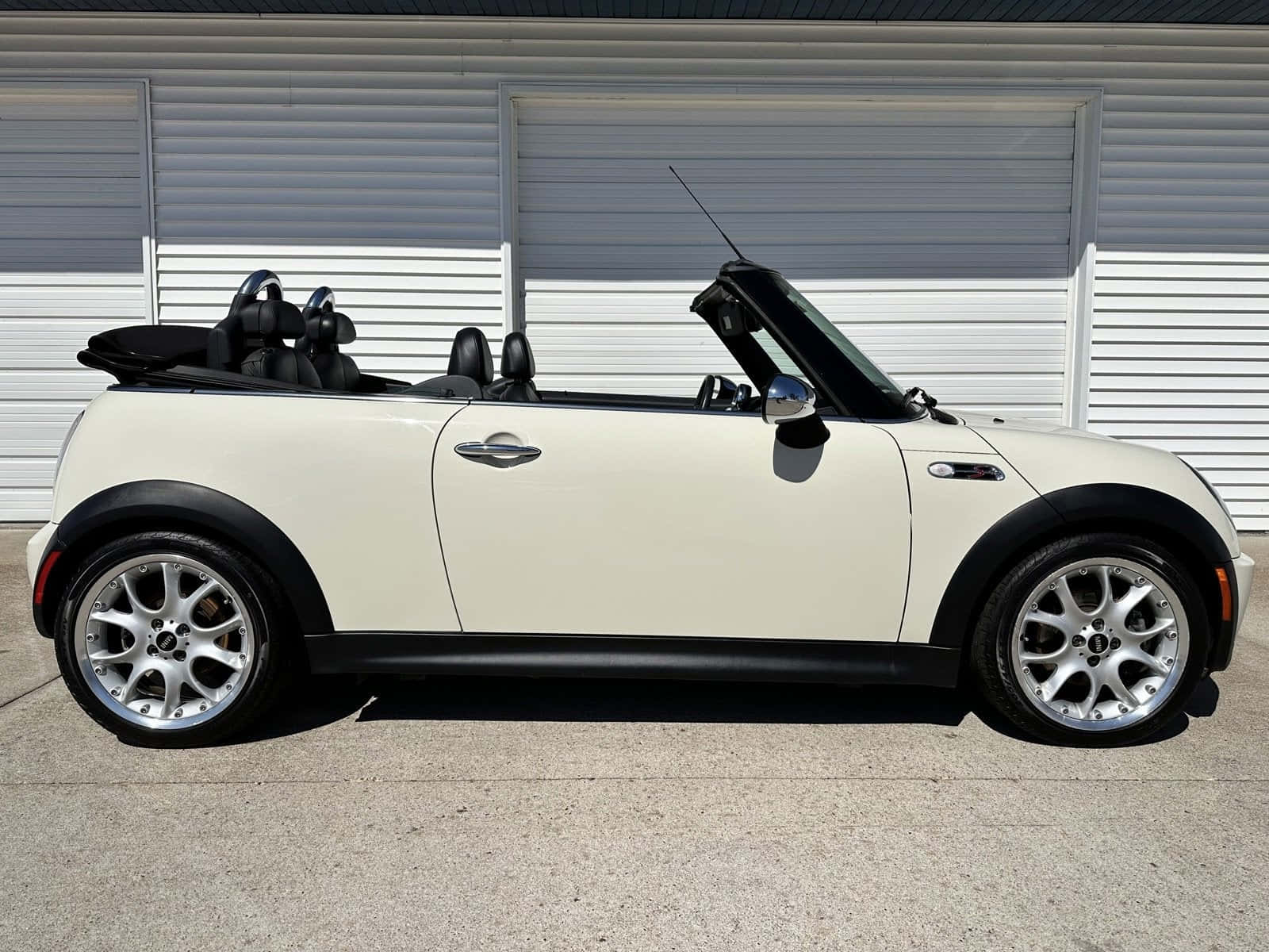 MINI Cooper convertible, cream-colored, black accents, HD Desktop Wallpaper