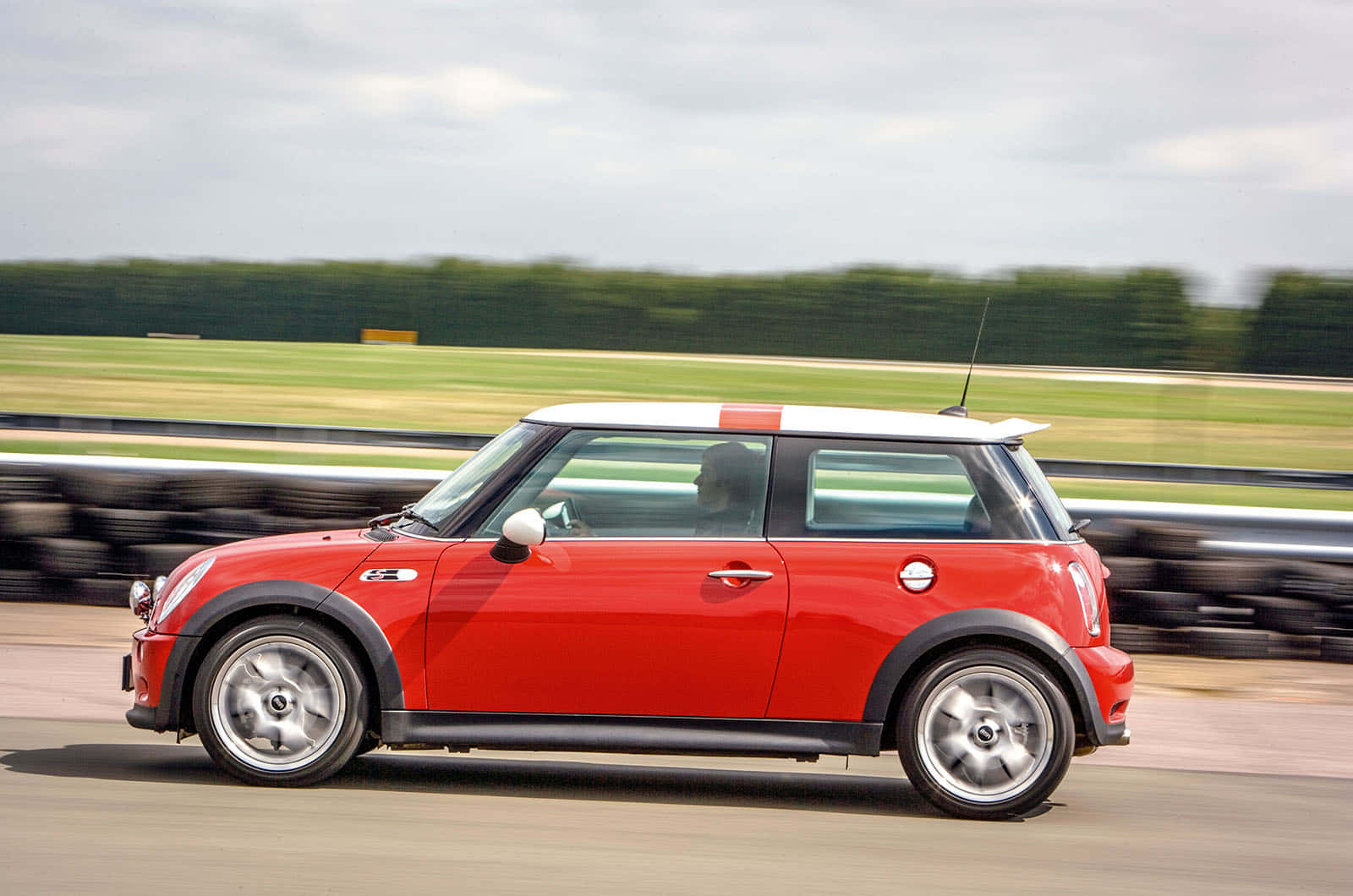 Mini Cooper S, red, racetrack, HD Desktop Wallpaper