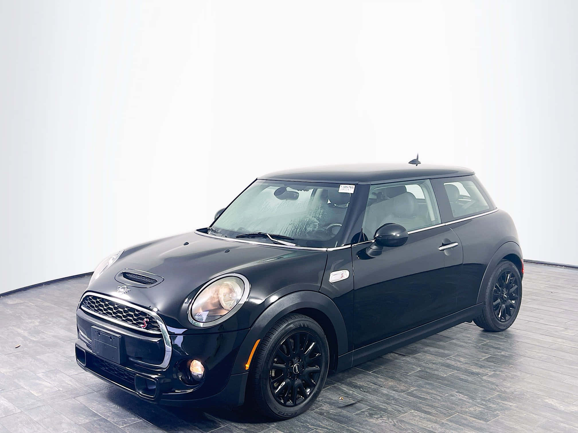Mini Cooper Hardtop 2 Door, sleek black, minimalist studio, Full HD Desktop Wallpaper