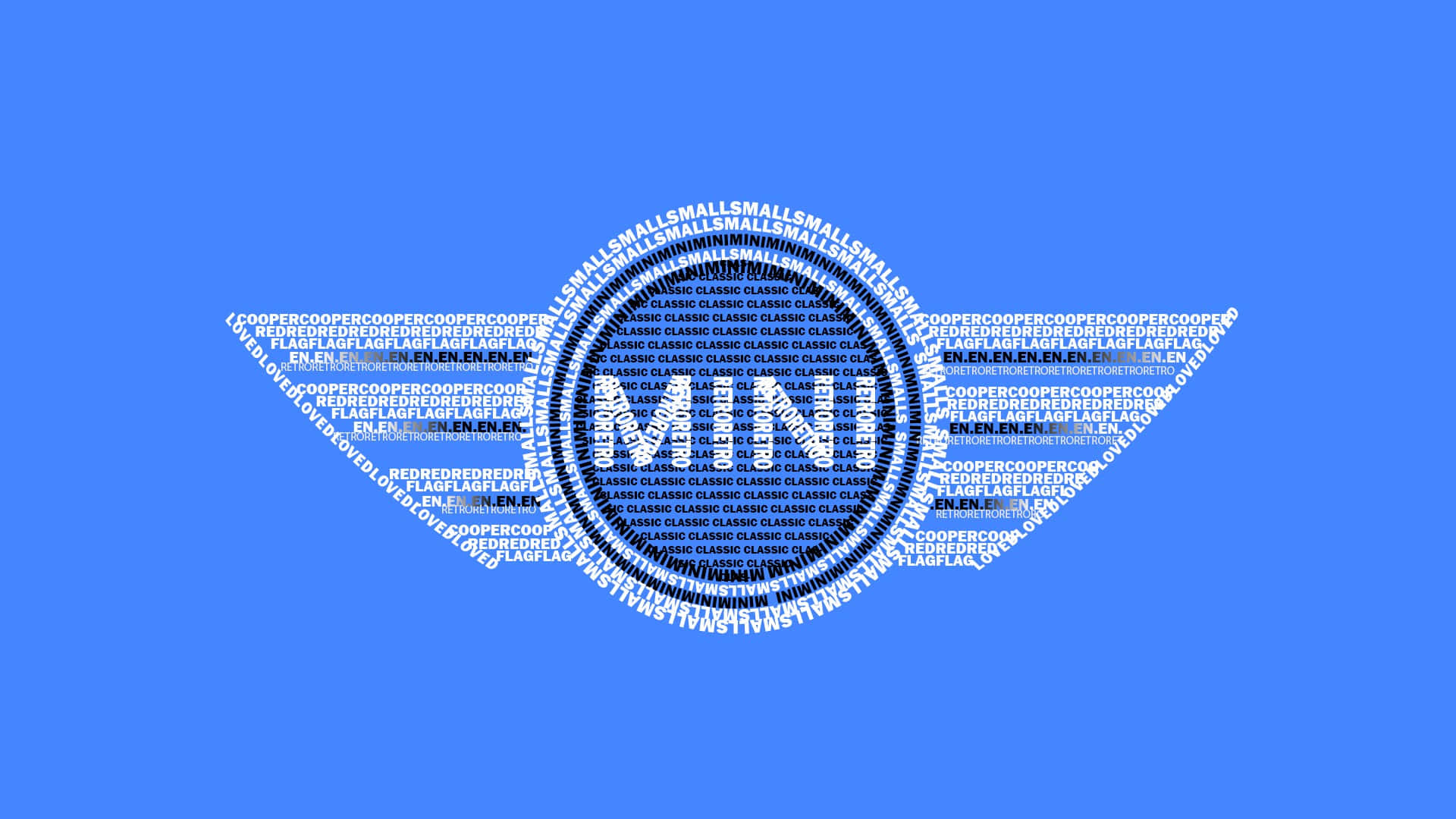Mini Cooper Logo, text art, white, Full HD Desktop Wallpaper