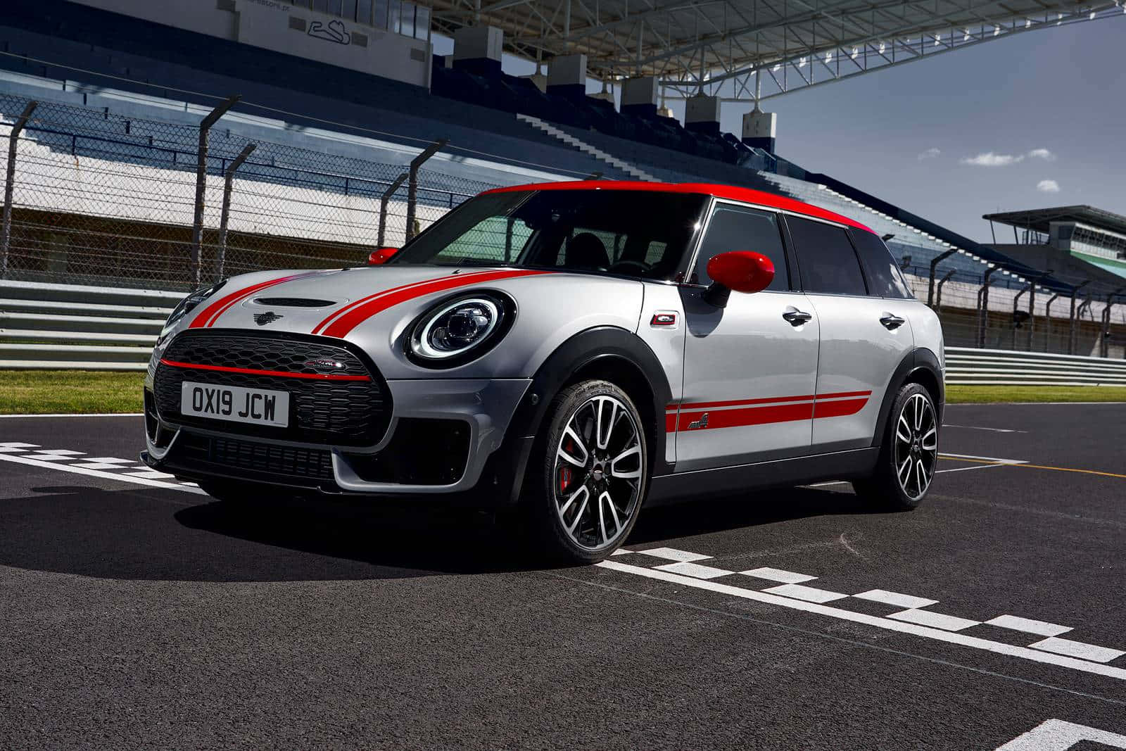 Mini Cooper S Clubman All4, silver, red accents, HD Desktop Wallpaper