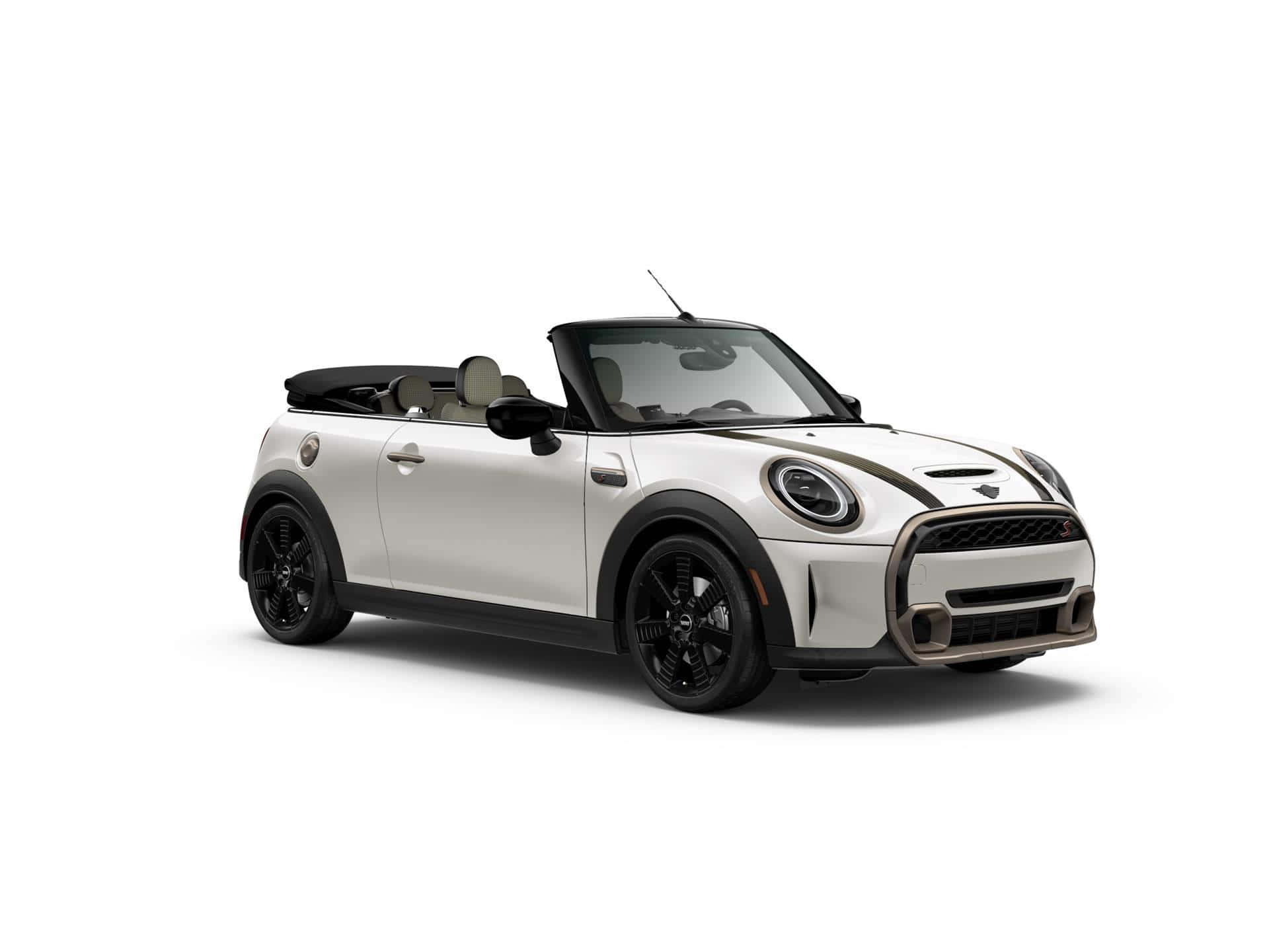 Mini Cooper S Convertible, white, black accents, Full HD Desktop Wallpaper