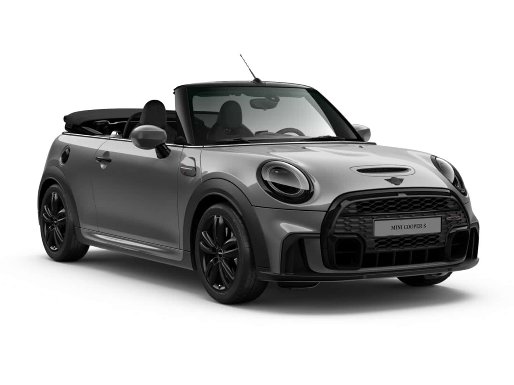 MINI Cooper S convertible, silver, black accents, HD Desktop Wallpaper