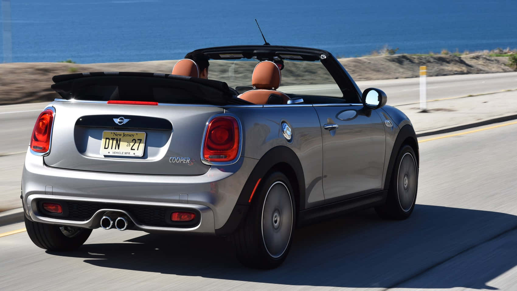 MINI Cooper S Convertible, coastal highway, top down, HD Desktop Wallpaper