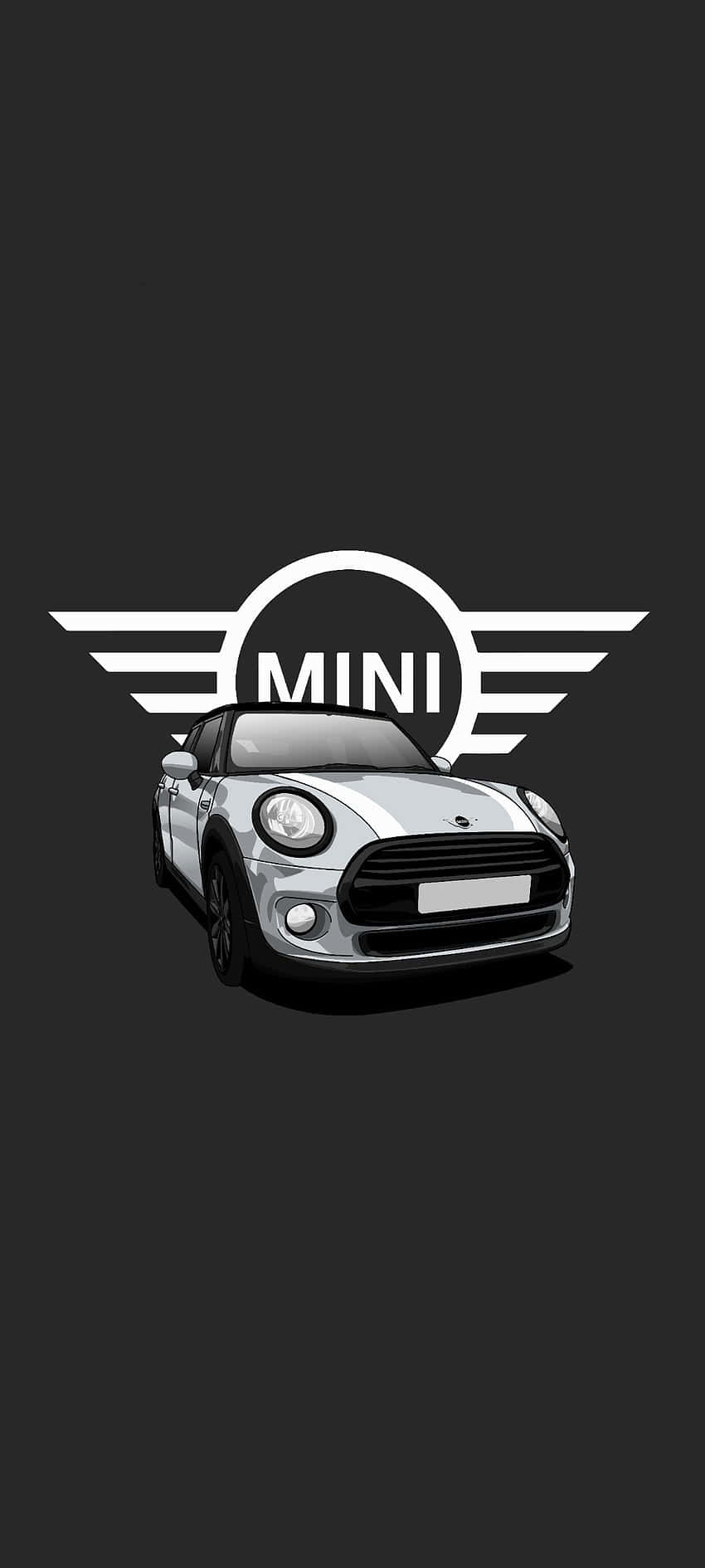 MINI Cooper, winged logo, sleek silver, HD Phone Wallpaper