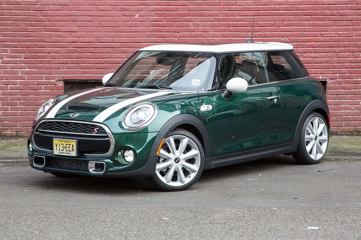 Mini Cooper S, green, white roof, HD Desktop Wallpaper