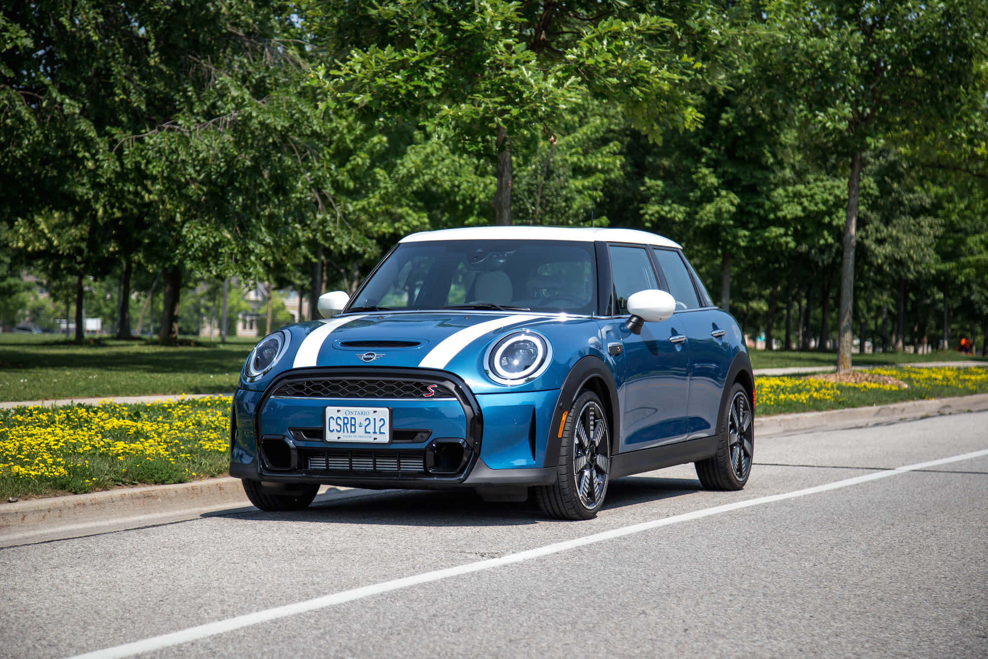 Mini Cooper S, 2000, vibrant blue, Full HD Desktop Wallpaper