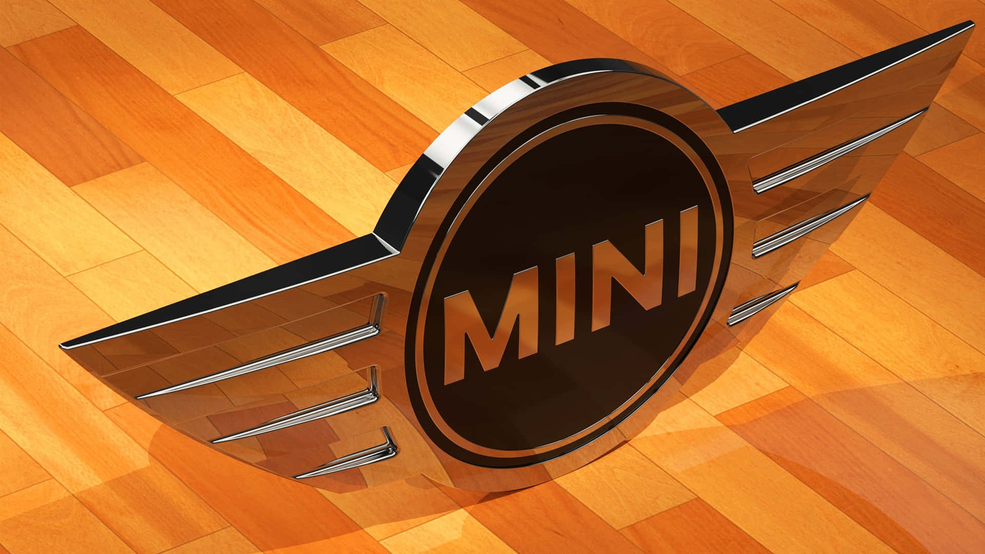 MINI logo, chrome, wings, Full HD Desktop Wallpaper
