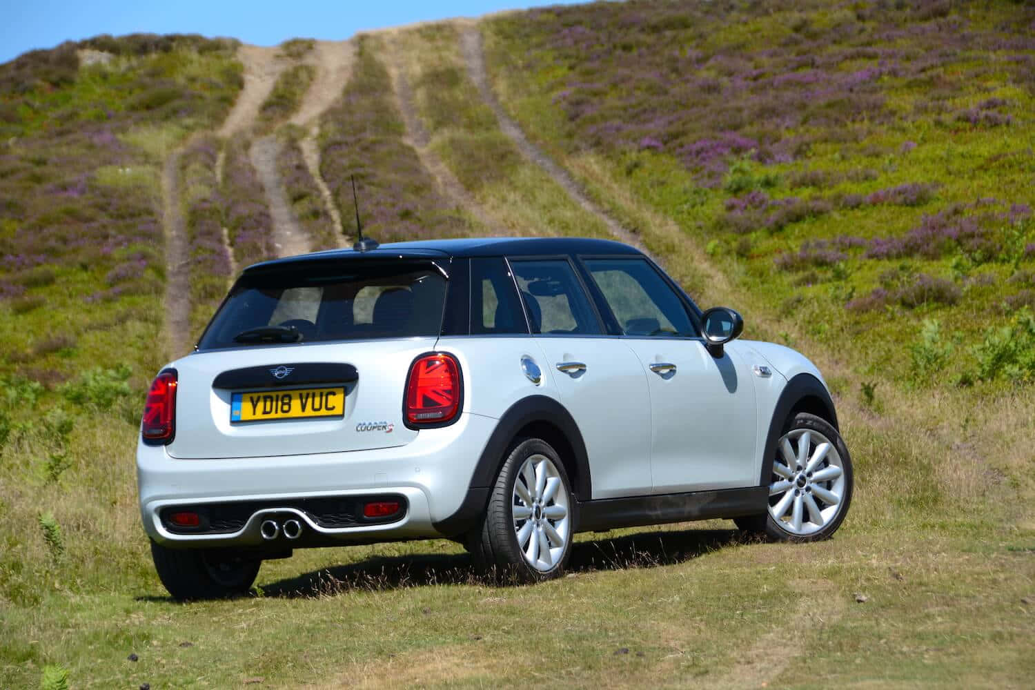 Mini Cooper S, silver, purple heather, HD Desktop Wallpaper