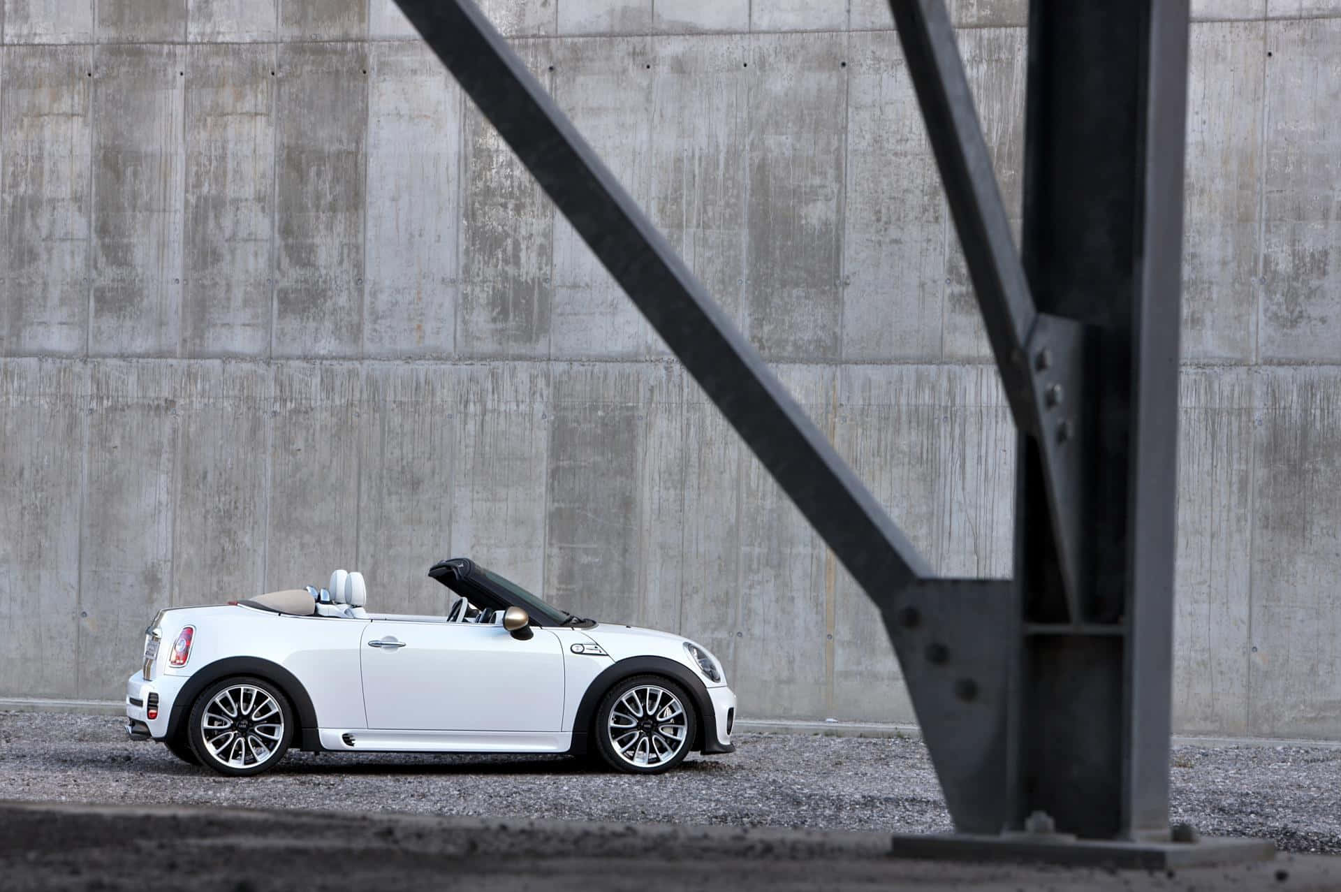 Mini Roadster, white, convertible, Full HD Desktop Wallpaper