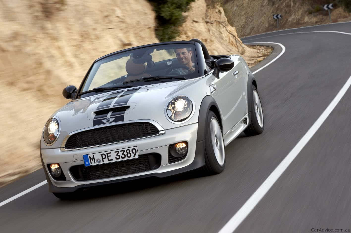 MINI Roadster, silver, convertible, HD Desktop Wallpaper