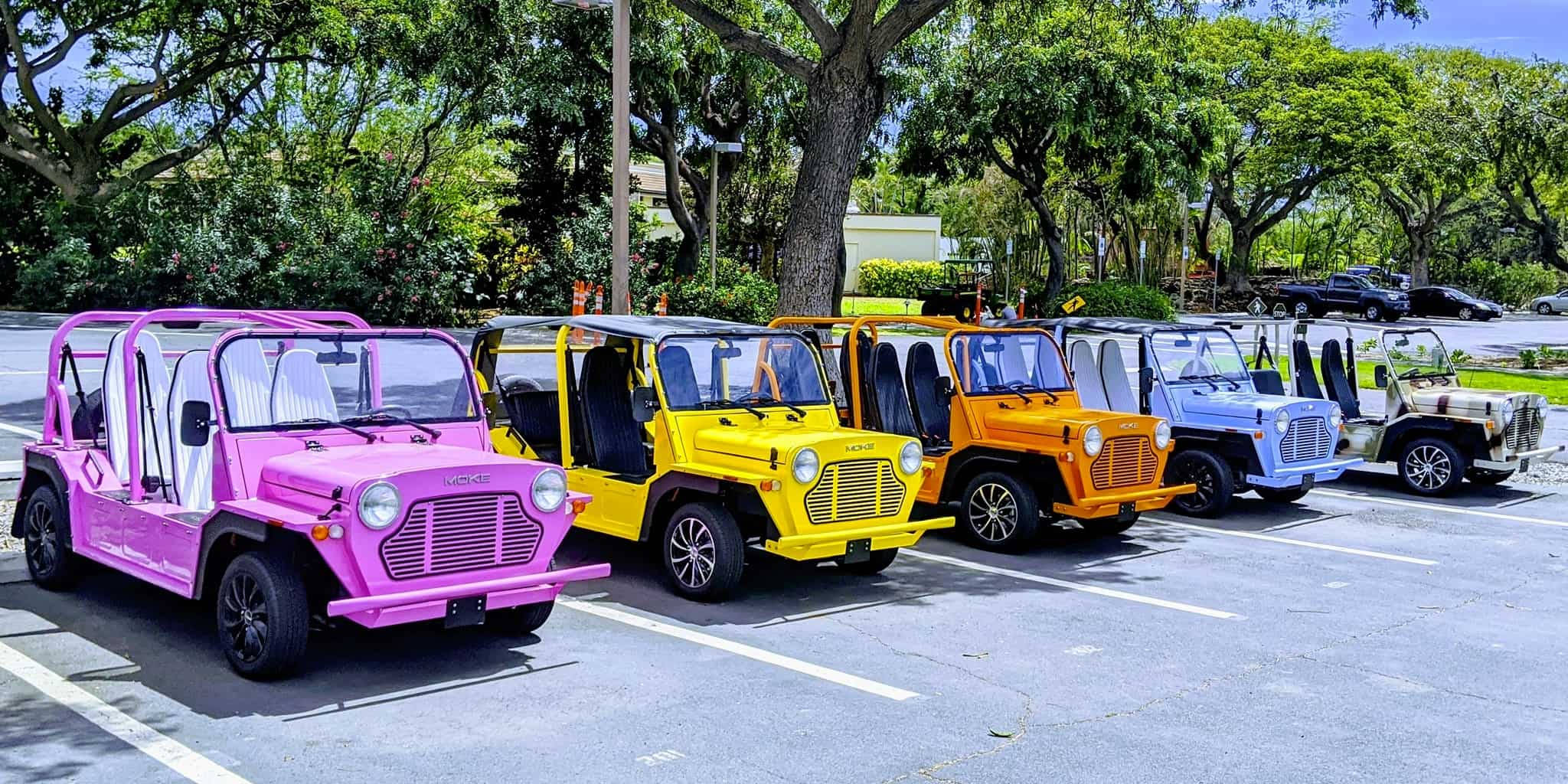 Mini, colorful aesthetic, parking lot, Full HD Desktop Wallpaper
