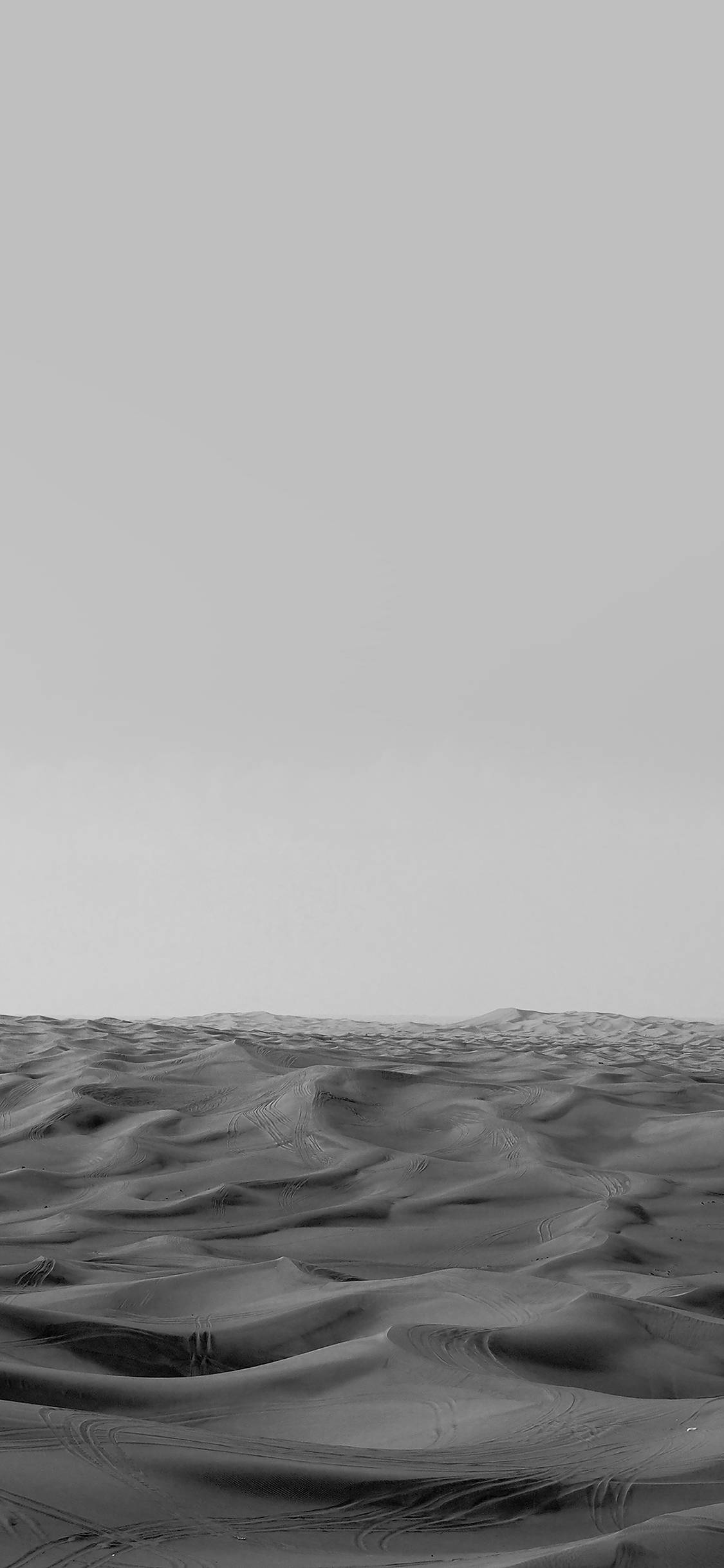 desert sand dunes, monochrome, pale sky, Full HD Phone Wallpaper