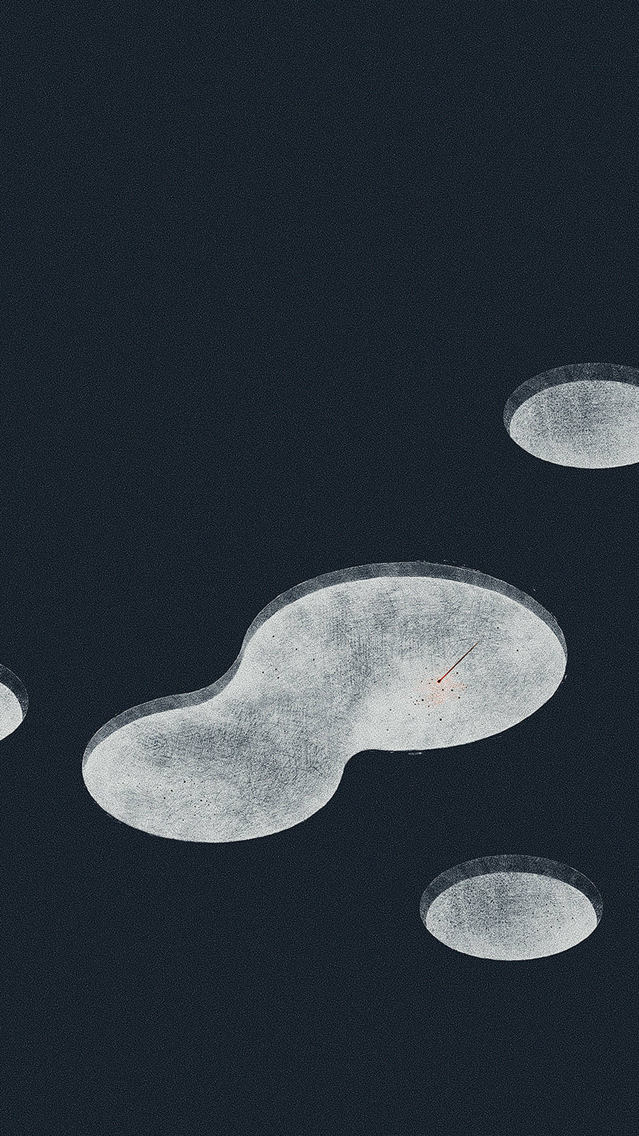 Minimal Dark iPhone, abstract floating organic shapes, textured gray surfaces, Full HD Phone Wallpaper