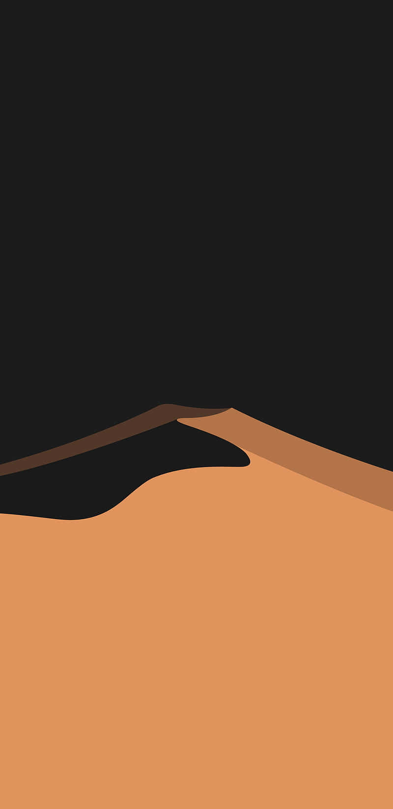 minimal iPhone, black, terracotta orange, HD Phone Wallpaper