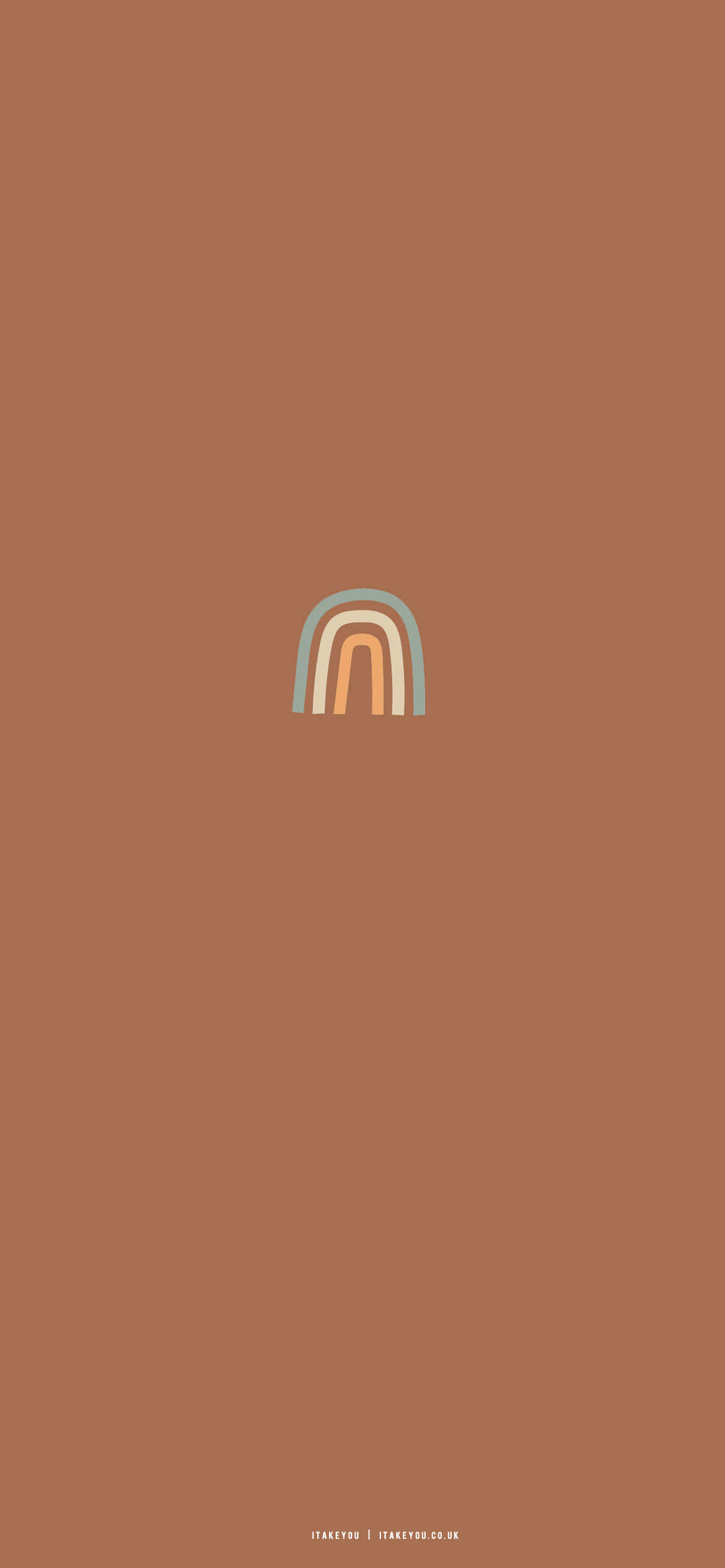 iPhone, minimalist abstract rainbow arch, soft pastel tones, Full HD Phone Wallpaper