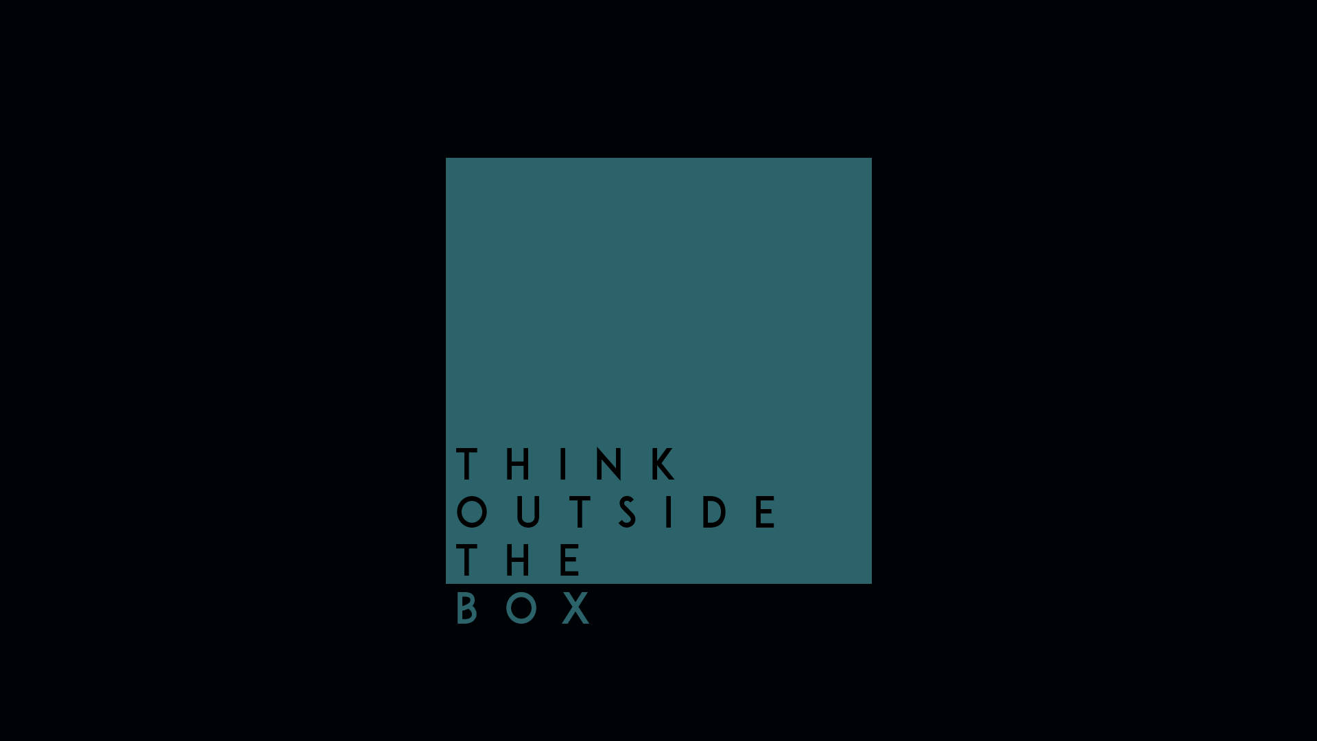 minimalist, teal square, black background, Full HD Desktop Wallpaper