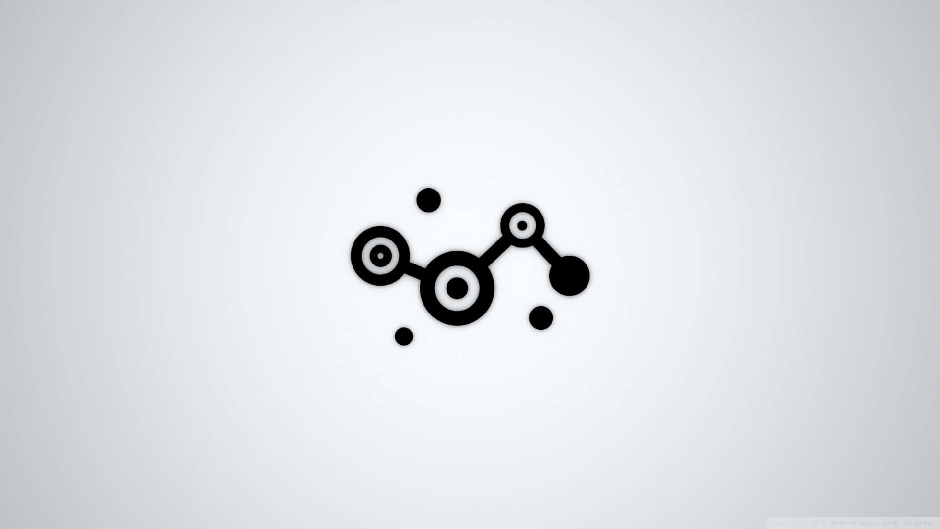 minimalist abstract, black, molecular structure, Full HD Desktop Wallpaper