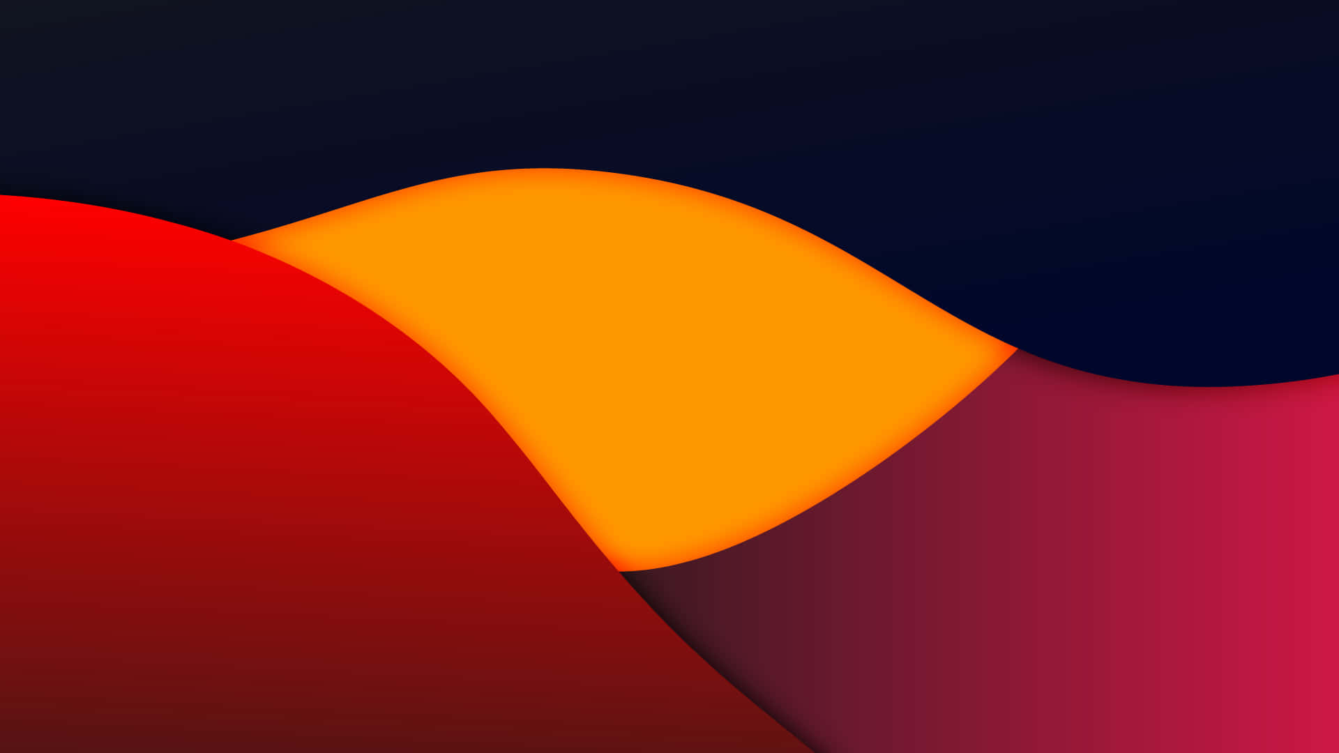 minimalist abstract, red orange, deep blue, Full HD Desktop Wallpaper