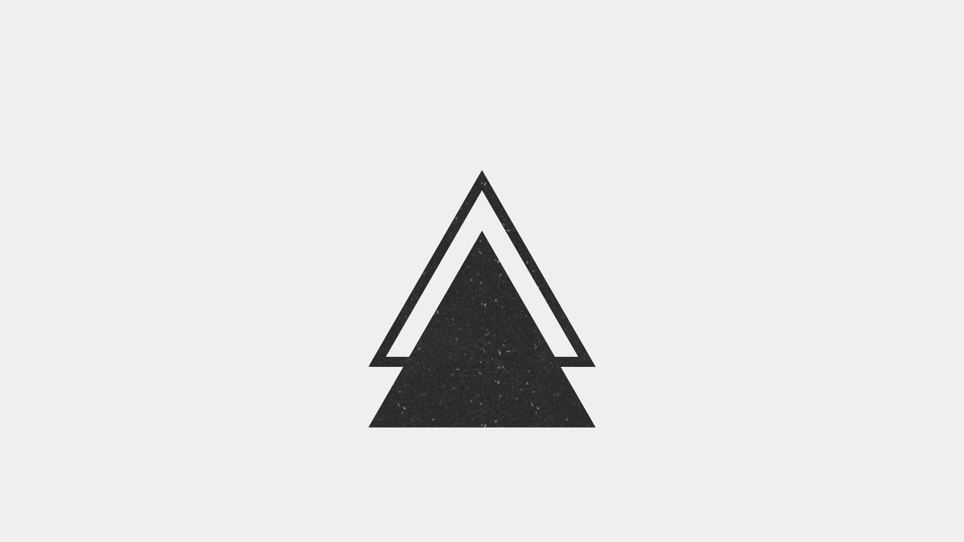 triangles, minimalist aesthetic laptop, black triangle logo, Full HD Desktop Wallpaper