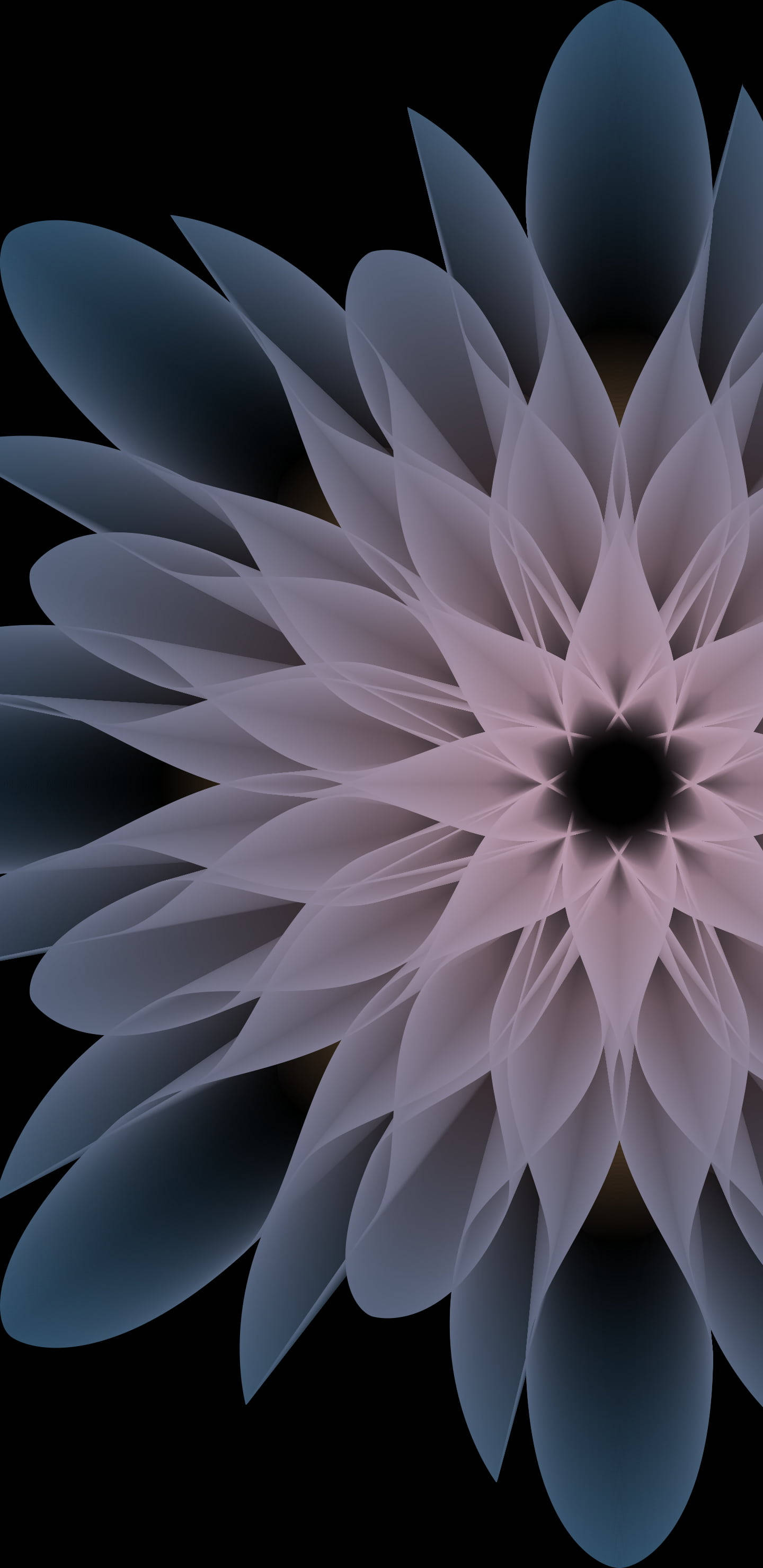 Digital Flower, minimalist android, translucent lavender, 2K Phone Wallpaper