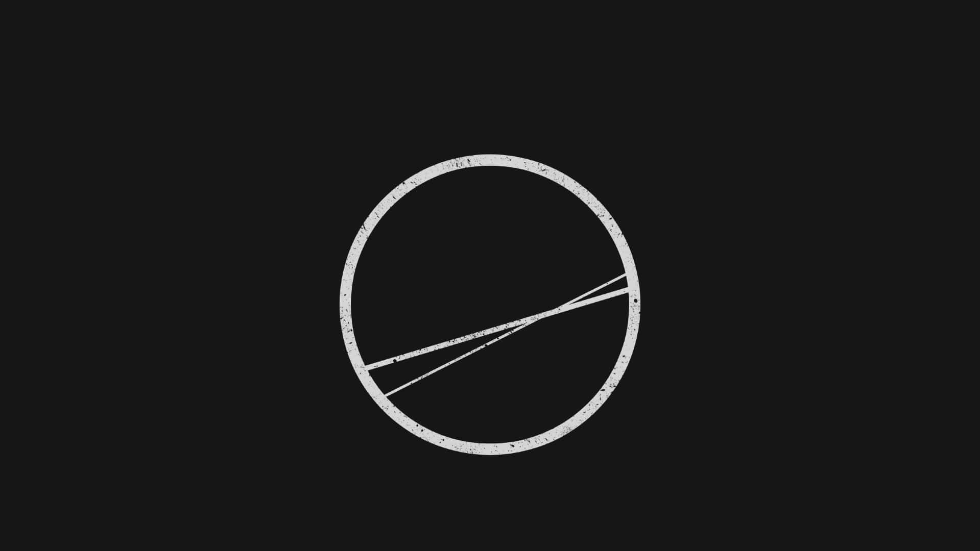 minimalist geometric, white circle, intersecting lines, HD Desktop Wallpaper