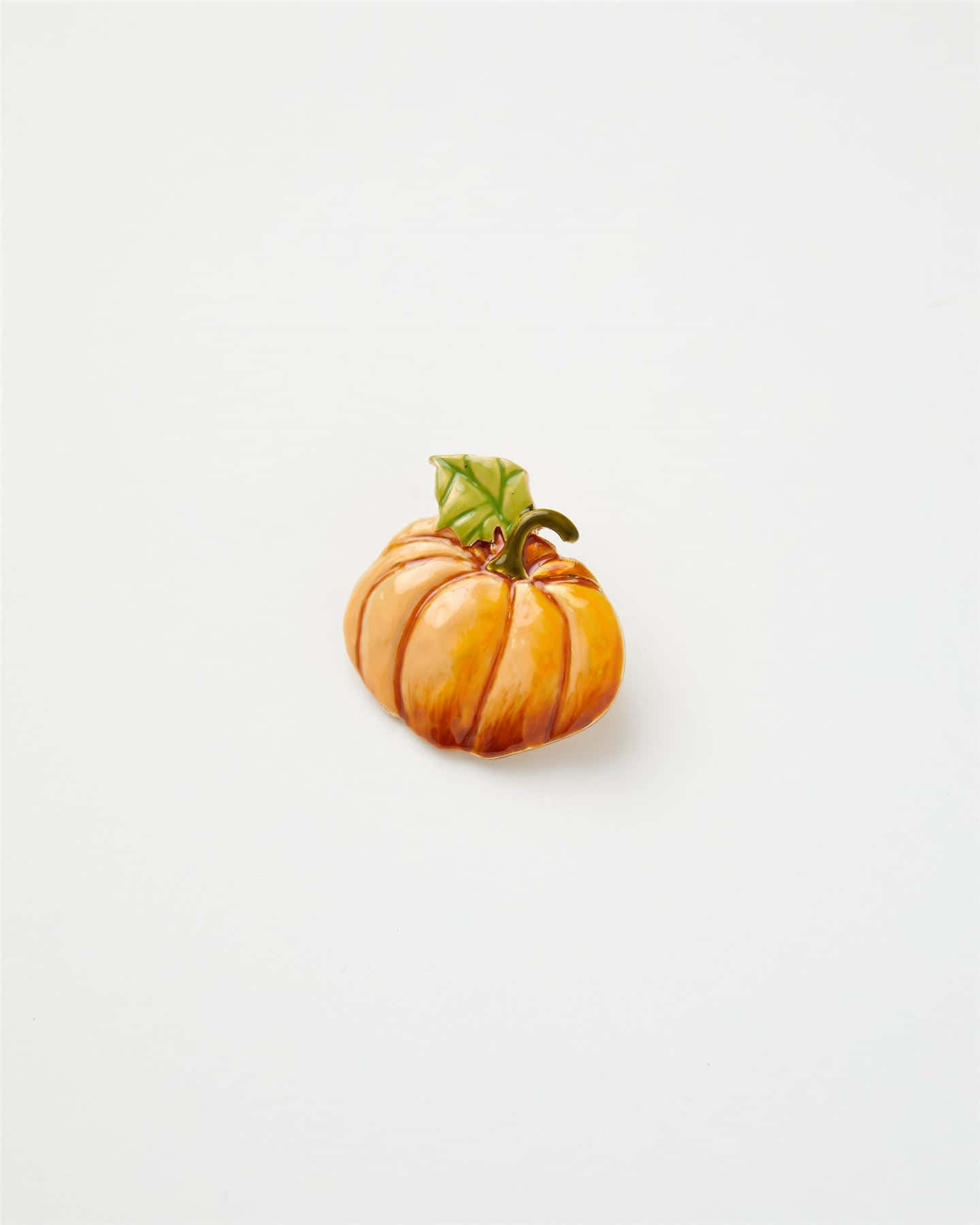 orange pumpkin, green stem, leaf, HD Phone Wallpaper