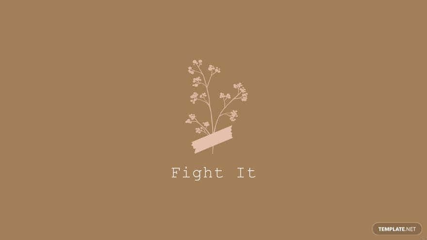 minimalist autumn, beige background, delicate line-art flower illustration, SD Desktop Wallpaper